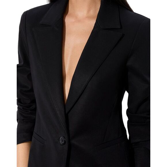 Alice + Olivia Womens  Macey Chino Fitted Blazer, Black - Picture 4 of 5